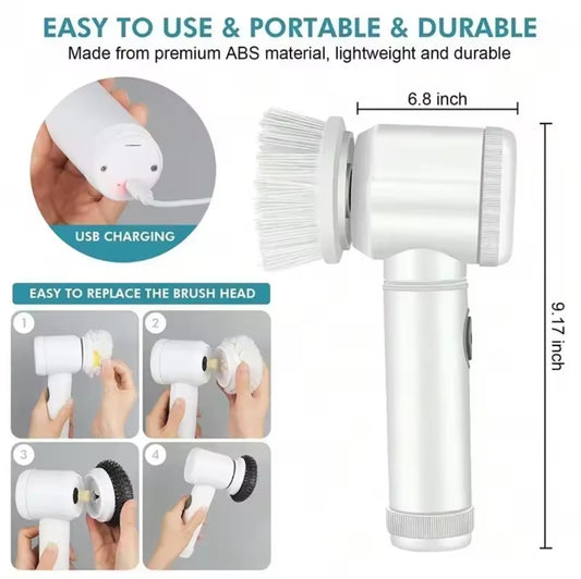 5 in 1 Multifunctional cordless electronic spinning scrubber 