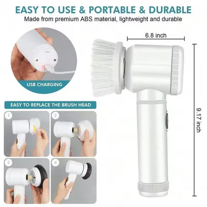 5 in 1 Multifunctional cordless electronic spinning scrubber ￼