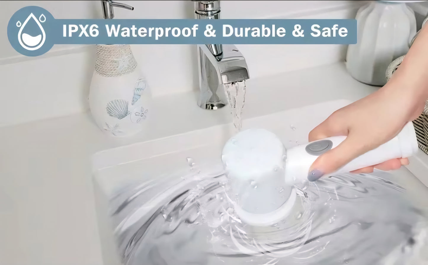 5 in 1 Multifunctional cordless electronic spinning scrubber ￼